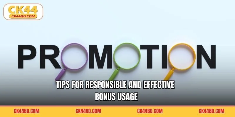 Tips for responsible and effective bonus usage